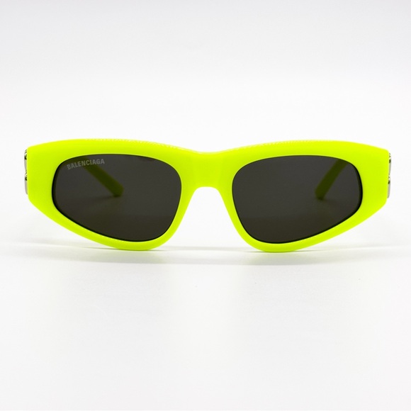 NEW BALENCIAGA BB0095S 007 GEOMETRIC YELLOW GREY WOMEN SUNGLASSES BALENCIAGA - Picture 5 of 13